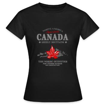 Kanada - Maple Leaf - Canada - T-shirt Femme - noir - Devant - AI Model Female 172 dark (172cm)