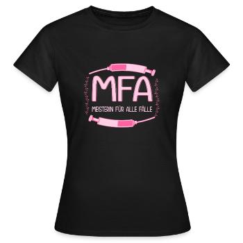 MFA Master Assistant médical - T-shirt Femme - noir - Devant - AI Model Female 172 dark (172cm)