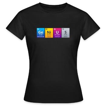 Genius - Frauen T-Shirt - Schwarz - Vorne - AI Model Female 172 dark (172cm)