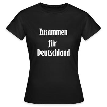 Together for Germany - Women's T-Shirt - black - Front - AI Model Female 172 dark (172cm)