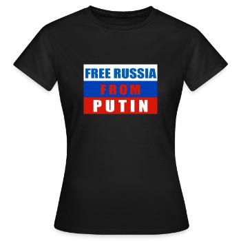 Free Russia From Putin - Frauen T-Shirt - Schwarz - Vorne - AI Model Female 172 dark (172cm)