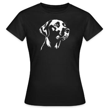 Hund Chien Hund Bestseller Labrador Retriever - T-shirt Femme - noir - Devant - AI Model Female 172 dark (172cm)