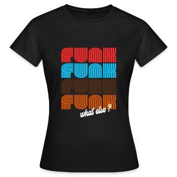 Funk Funk Funk Retro Vintage Design - Frauen T-Shirt - Schwarz - Vorne - AI Model Female 172 dark (172cm)