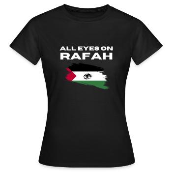 Tous les yeux sont rivés sur Rafah : la colombe de la paix - T-shirt Femme - noir - Devant - AI Model Female 172 dark (172cm)