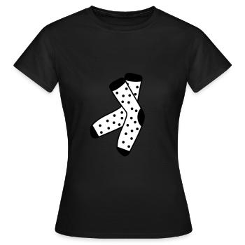 Chaussettes Bas Vetements Pieds - T-shirt Femme - noir - Devant - AI Model Female 172 dark (172cm)
