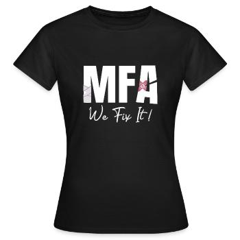 Arzthelferin We Fix It MFA - Frauen T-Shirt - Schwarz - Vorne - AI Model Female 172 dark (172cm)