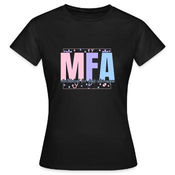 MFA Assistant médical polyvalent - T-shirt Femme - noir - Devant - AI Model Female 172 dark (172cm)