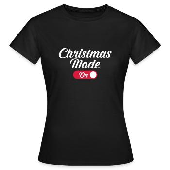 Christmas Mode (On) - Women's T-Shirt - black - Front - AI Model Female 172 dark (172cm)