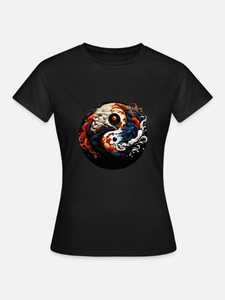 Yin Yang - Frauen T-Shirt - Schwarz
