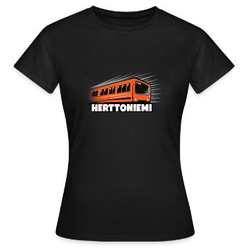 HERTTONIEMI METRO, HELSINKI Textiles et cadeaux - T-shirt Femme - noir - Devant - AI Model Female 172 dark (172cm)