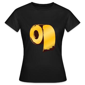 Toilet paper gold 2020 hamster purchases - Women's T-Shirt - black - Front - AI Model Female 172 dark (172cm)