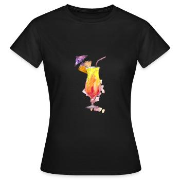 cocktail - T-shirt Femme - noir - Devant - AI Model Female 172 dark (172cm)