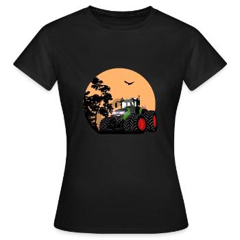 Tracteur - Remorqueur - Agriculteur - T-shirt Femme - noir - Devant - AI Model Female 172 dark (172cm)