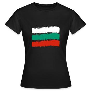 Bulgarien Flagge Bulgarische Fahne Goldstrand - Frauen T-Shirt - Schwarz - Vorne - AI Model Female 172 dark (172cm)