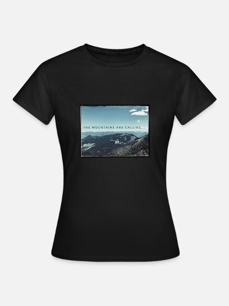 Die Berge rufen an - Frauen T-Shirt - Schwarz