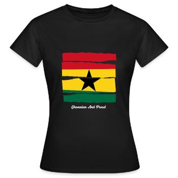 Ghanaer und Stolz Ghana - Frauen T-Shirt - Schwarz - Vorne - AI Model Female 172 dark (172cm)