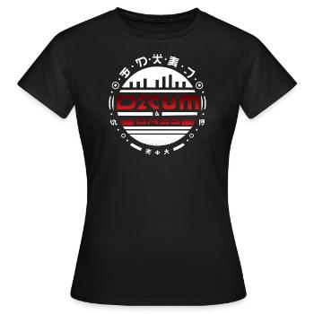 Japanese Style DNB - Frauen T-Shirt - Schwarz - Vorne - AI Model Female 172 dark (172cm)