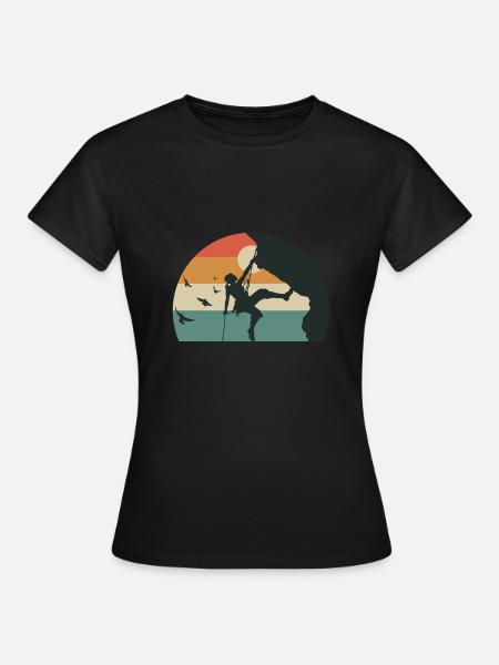 CLIMB Klettern Klettern Frau - Frauen T-Shirt - Schwarz