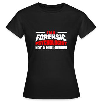 Psychologue médico-légal professionnel Cadeau médico-légal - T-shirt Femme - noir - Devant - AI Model Female 172 dark (172cm)