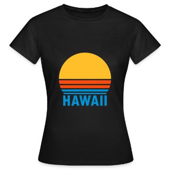 Hawaii (geteilte Sonne) - Frauen T-Shirt - Schwarz - Vorne - AI Model Female 172 dark (172cm)