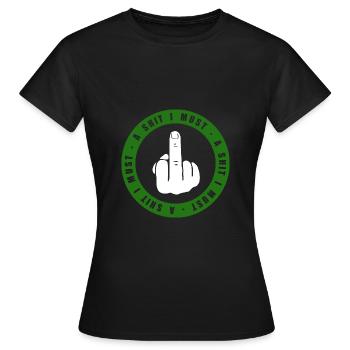 Middle finger - Women's T-Shirt - black - Front - AI Model Female 172 dark (172cm)
