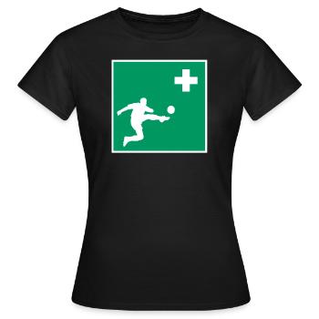 Football Premiers secours Soccer Sport Médecin - T-shirt Femme - noir - Devant - AI Model Female 172 dark (172cm)