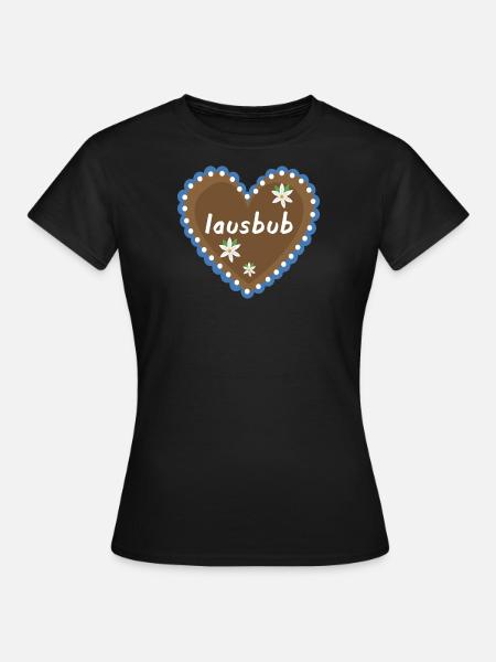 Gingerbread heart lausbub - Women's T-Shirt - black