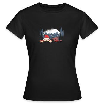 Père noël père noël - T-shirt Femme - noir - Devant - AI Model Female 172 dark (172cm)