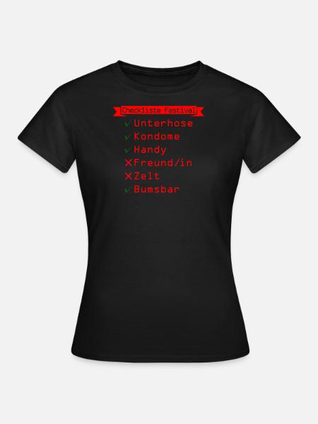 Checklist · Party · Festival Gift - Women's T-Shirt - black