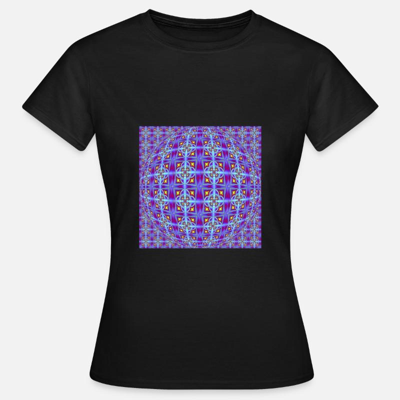 FRACTAL PATTERN LIGHT OP ART - Women's T-Shirt - black