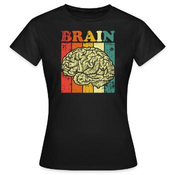 Cerveau - T-shirt Femme - noir - Devant - AI Model Female 172 dark (172cm)