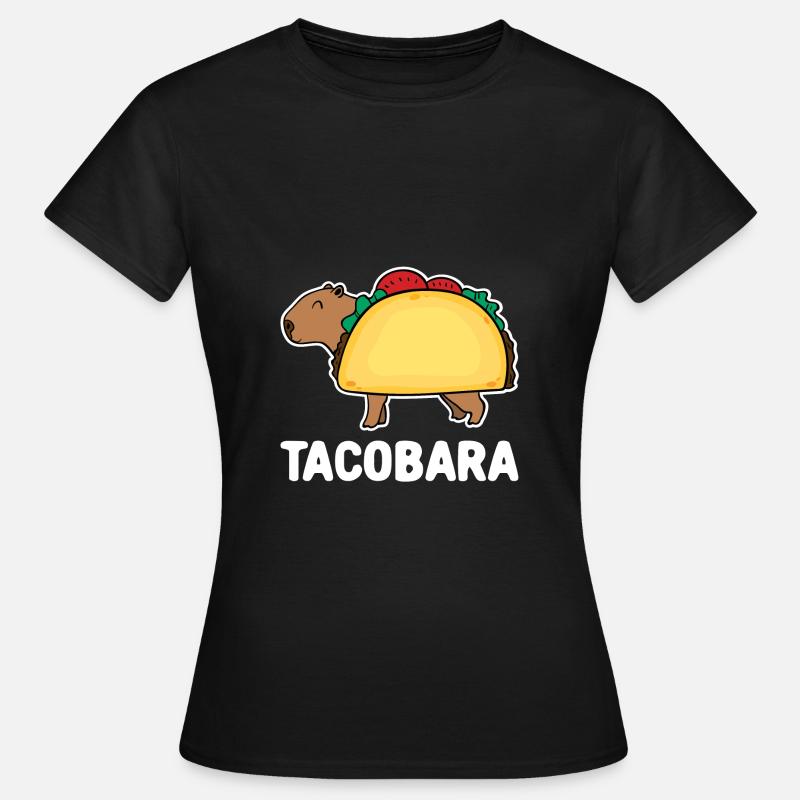 Tacobara | Morsom Capybara vanngris | taco - T-skjorte for kvinner - svart