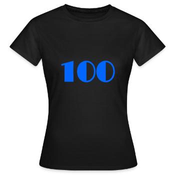 100. 100 ANS. 100e ANNIVERSAIRE. ANNIVERSAIRE - T-shirt Femme - noir - Devant - AI Model Female 172 dark (172cm)