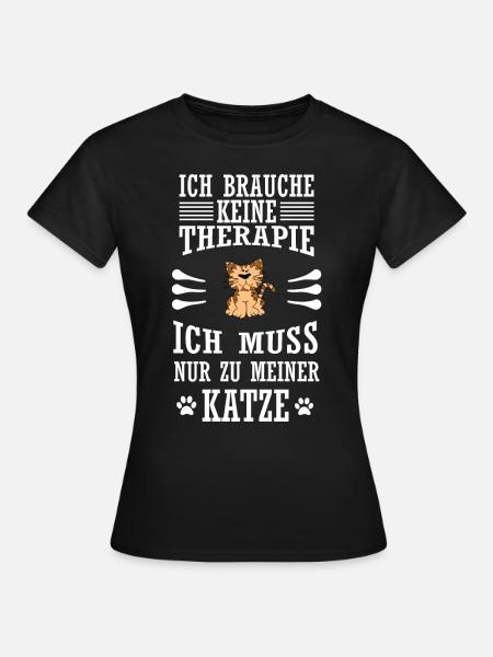 Katze - Frauen T-Shirt - Schwarz