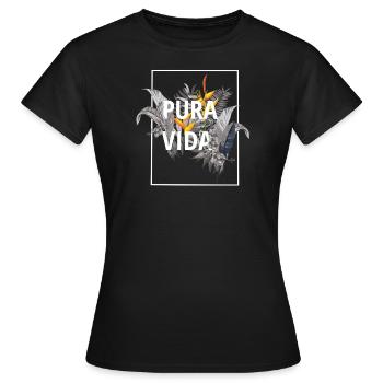 Pure life / pure life t-shirts / pure life t-shirt - Women's T-Shirt - black - Front - AI Model Female 172 dark (172cm)