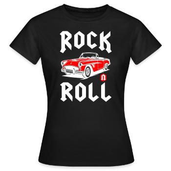 Rock And Roll Classic Car - Frauen T-Shirt - Schwarz - Vorne - AI Model Female 172 dark (172cm)