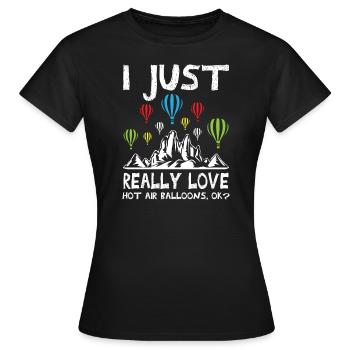 Montgolfières - T-shirt Femme - noir - Devant - AI Model Female 172 dark (172cm)