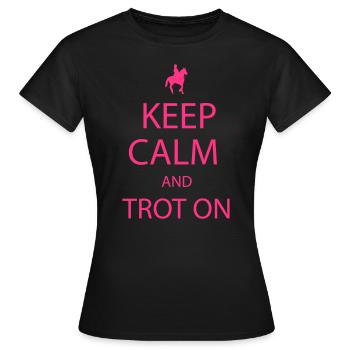 Trot On - T-shirt Femme - noir - Devant - AI Model Female 172 dark (172cm)