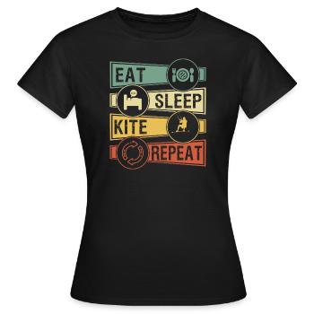 Kiter - Frauen T-Shirt - Schwarz - Vorne - AI Model Female 172 dark (172cm)