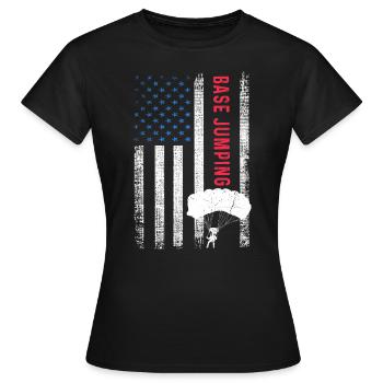 Base Jumping - Frauen T-Shirt - Schwarz - Vorne - AI Model Female 172 dark (172cm)