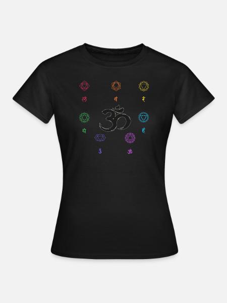 chakra om - Frauen T-Shirt - Schwarz