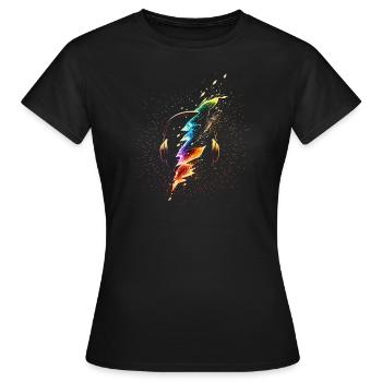 Neon DJ Rave Party - T-shirt Femme - noir - Devant - AI Model Female 172 dark (172cm)