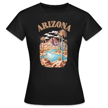 ARIZONA desert - T-shirt Femme - noir - Devant - AI Model Female 172 dark (172cm)