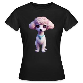 Caniche Dog - Caniche - T-shirt Femme - noir - Devant - AI Model Female 172 dark (172cm)