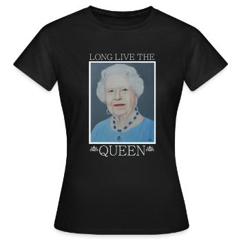 Königin von England Elisabeth - Geschenkidee - Frauen T-Shirt - Schwarz - Vorne - AI Model Female 172 dark (172cm)