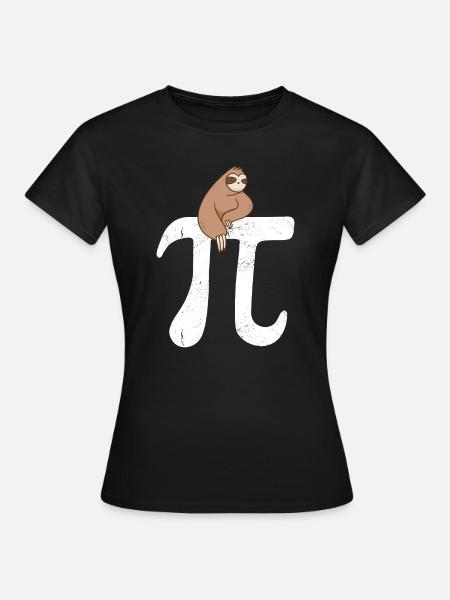 Math Sloth Pi - Frauen T-Shirt - Schwarz