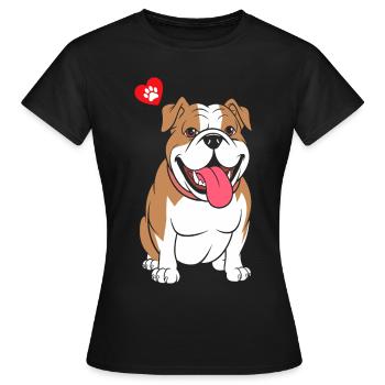 Bulldogge - Frauen T-Shirt - Schwarz - Vorne - AI Model Female 172 dark (172cm)