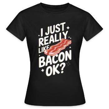 Bacon Breakfast Bacon - Women's T-Shirt - black - Front - AI Model Female 172 dark (172cm)