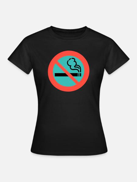 Rauchen Raucher Verboten No Smoking - Frauen T-Shirt - Schwarz