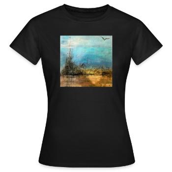 LE DESERT - T-shirt Femme - noir - Devant - AI Model Female 172 dark (172cm)